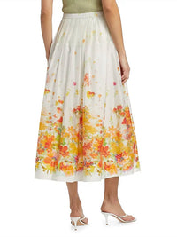 Derek Lam 10 Crosby - Alexia Organza Pleated Maxi Skirt - clothing - floral - knee - length - skirts