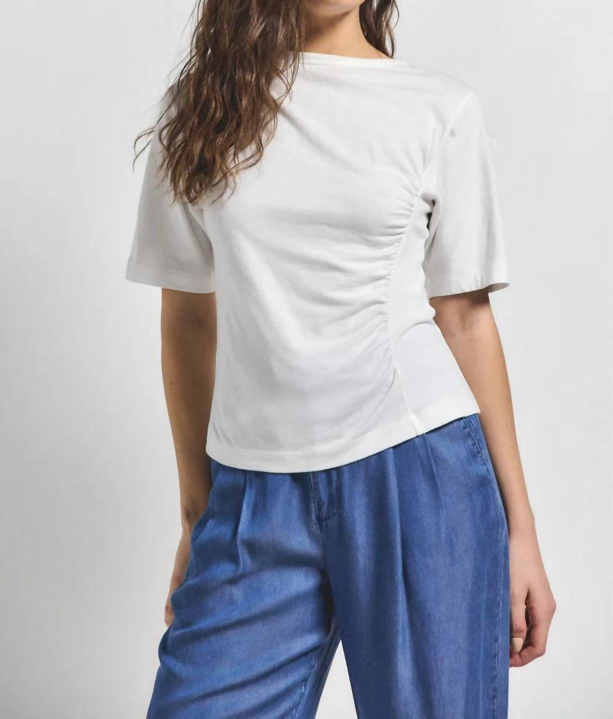 Derek Lam 10 Crosby - Frederic Ruched Short Sleeve Tee