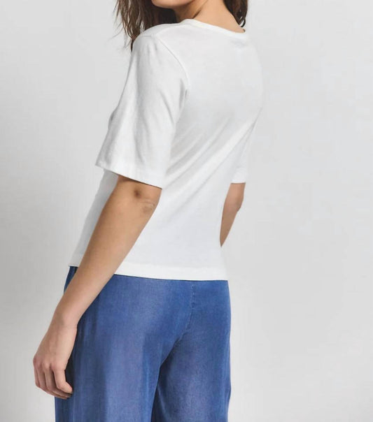 Derek Lam 10 Crosby - Frederic Ruched Short Sleeve Top - clothing - cotton - shirts