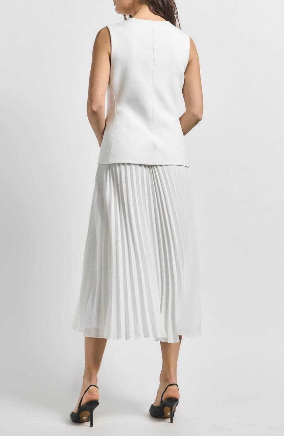 Derek Lam 10 Crosby - Lauren Mixed Media Dress - clothing - dresses - midi
