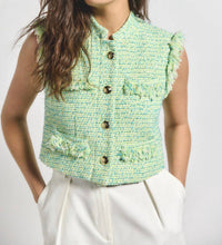 Derek Lam 10 Crosby - Loa Tweed Sleeveless Jacket - casual - jacket - clothing - cotton - blend