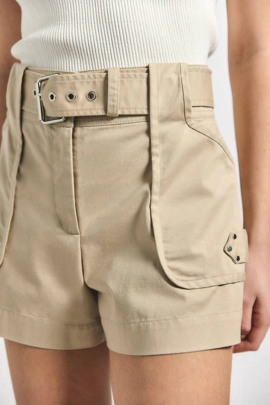 Derek Lam 10 Crosby - Monterey Utility Short - brown - clothing - cotton
