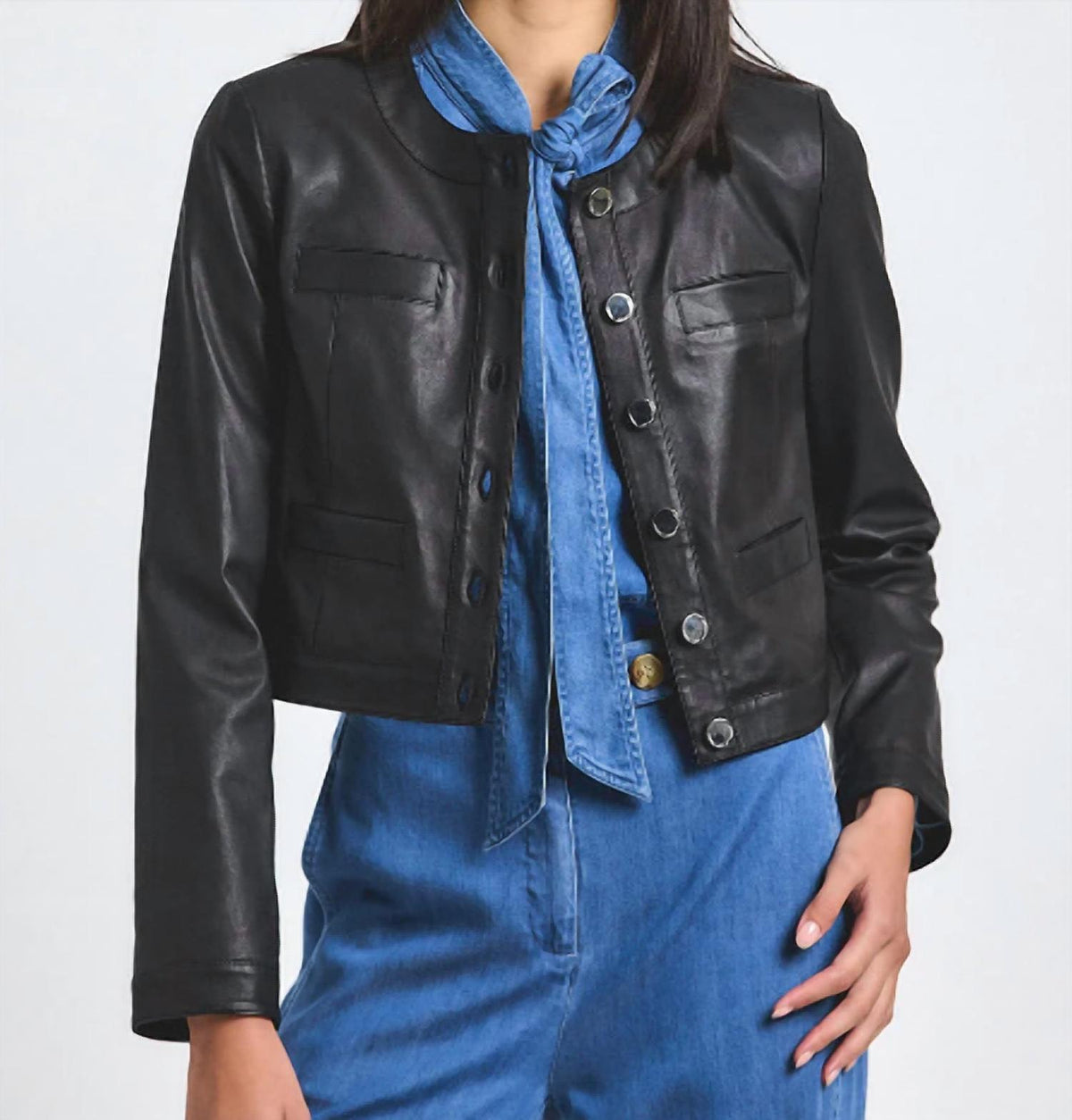 Derek Lam 10 Crosby - Penny Leather Jacket