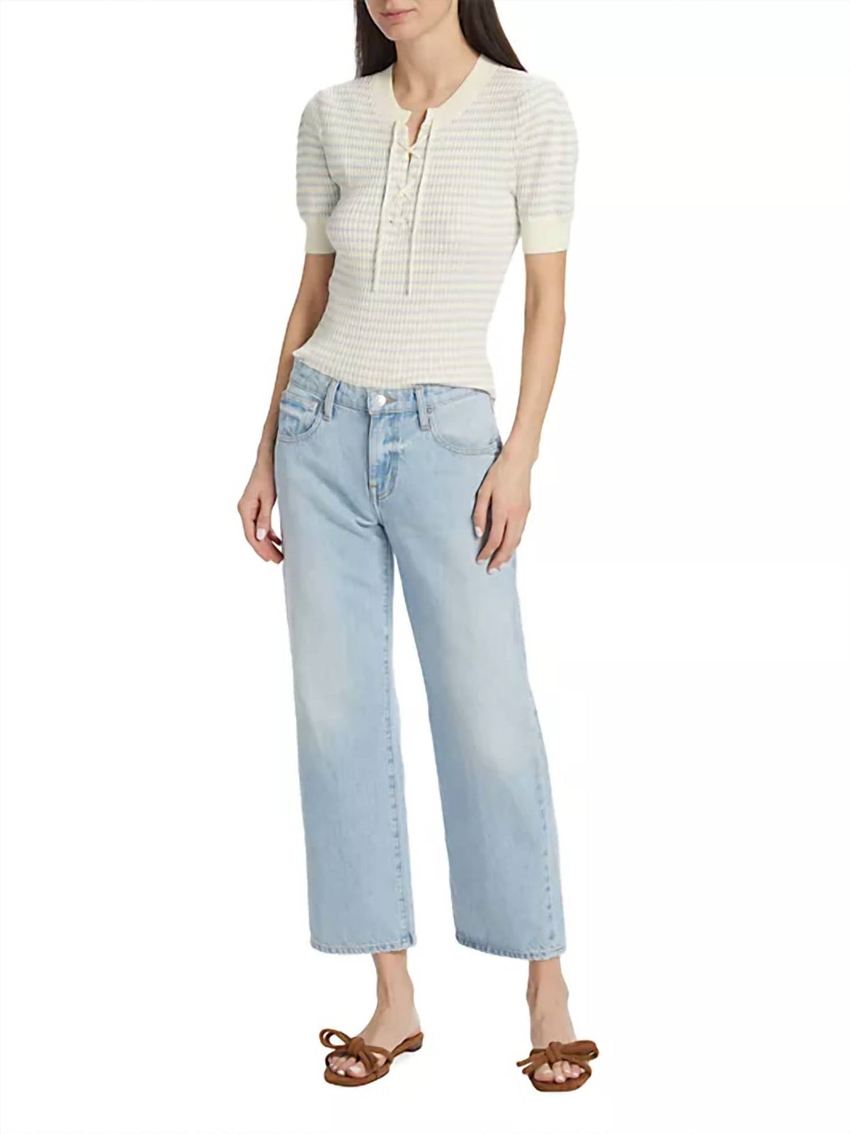 Derek Lam 10 Crosby - Sofia Mid Rise Relaxed Straight Jean