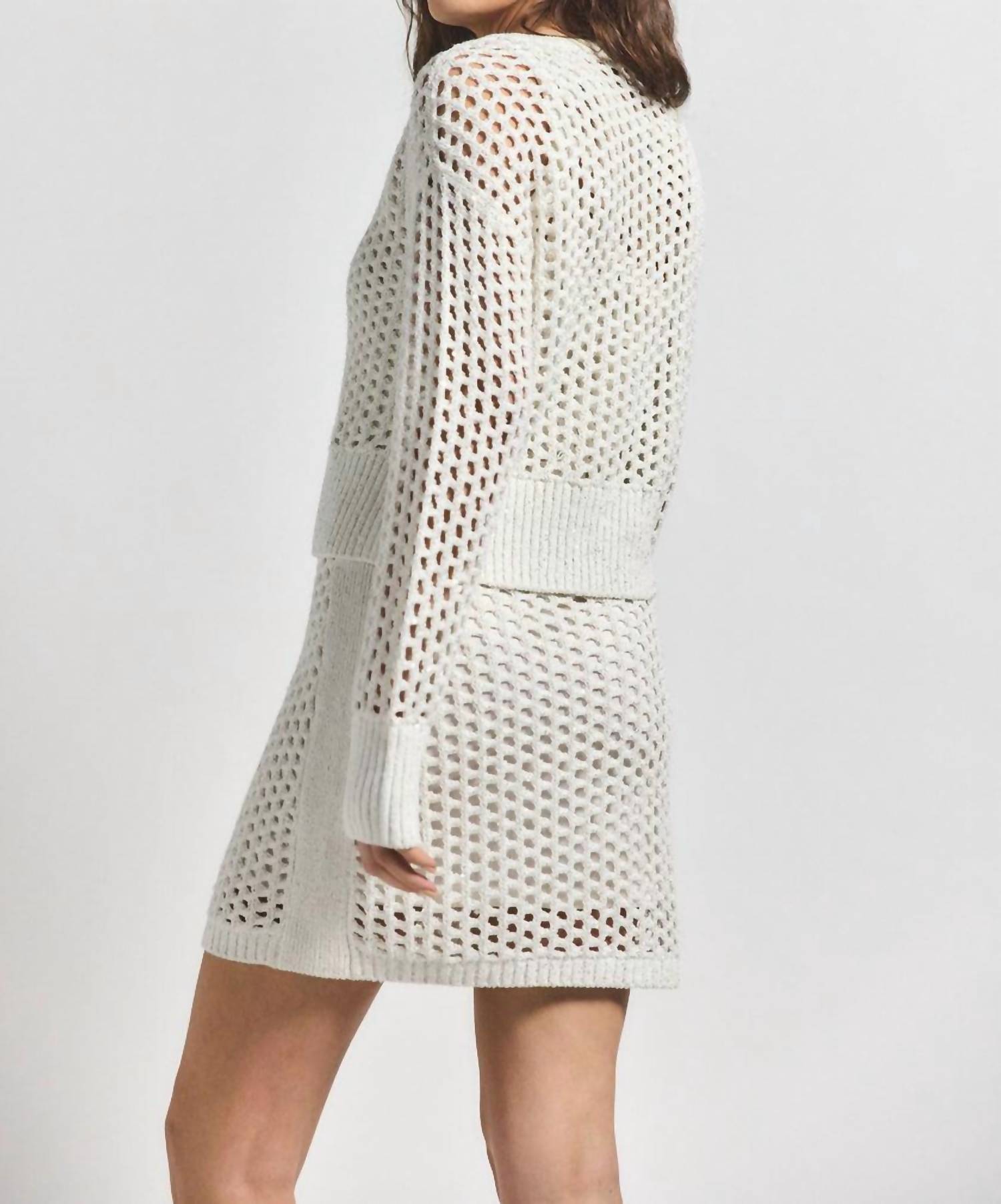 Derek Lam 10 Crosby - Syvie Crochet Sequin Cardigan - cardigans - clothing - polyester