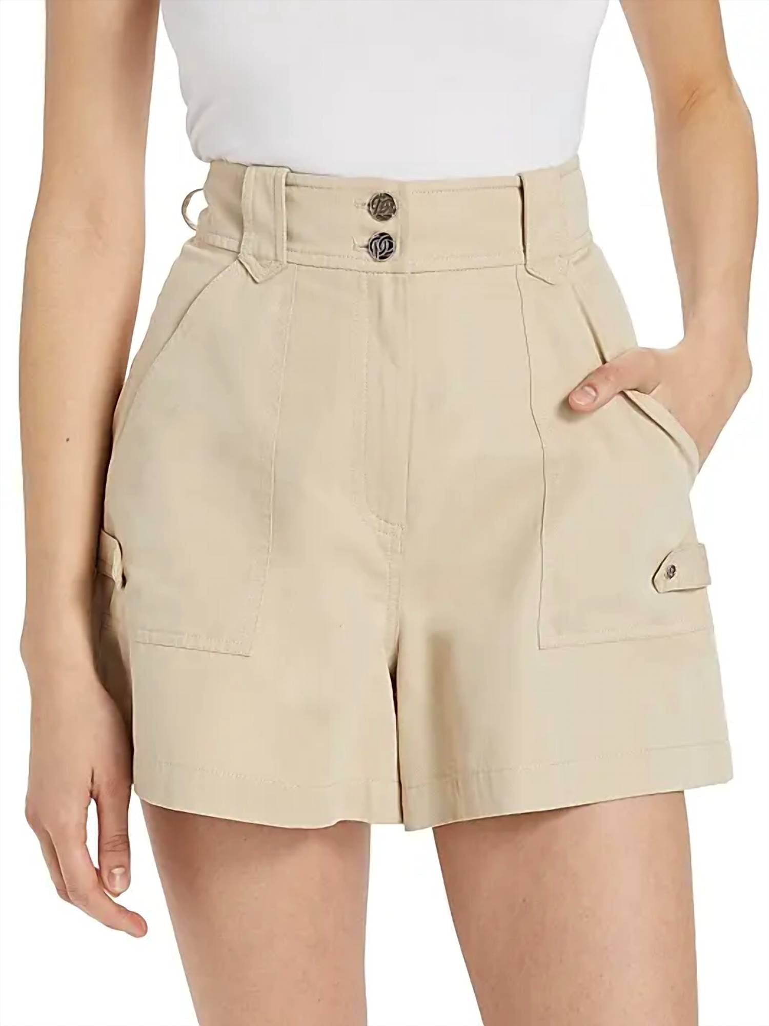 Derek Lam 10 Crosby - Women's Franci Utility Shorts - beige - bermudas - clothing