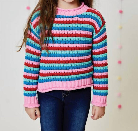 Design History - Kid's Bright Striped Knit Sweater - clothing - cotton - kids