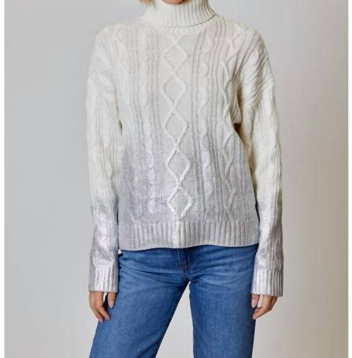 Design History - Mock Neck Foil Sweater