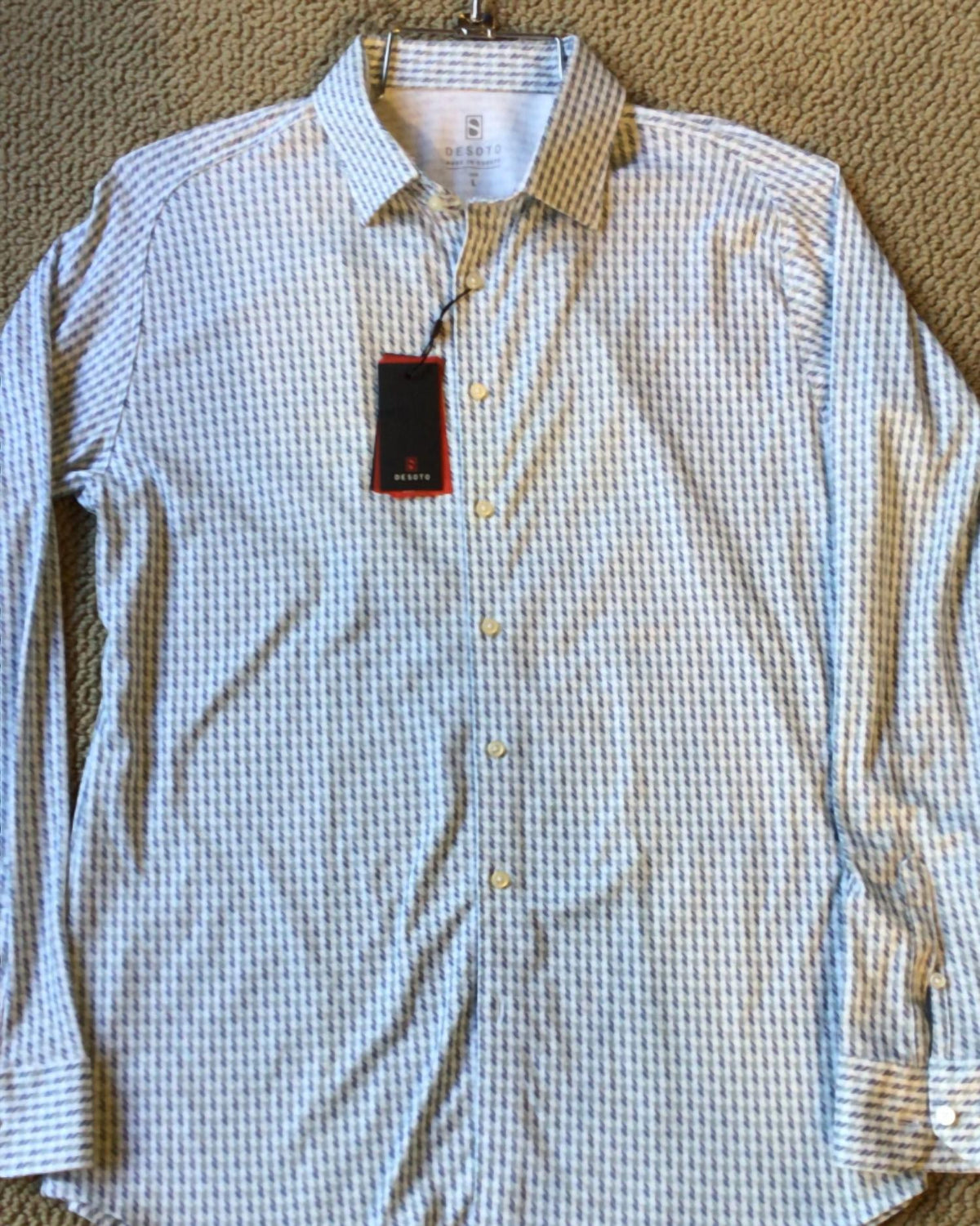 Desoto - Men's Patterned Button Down Shirt