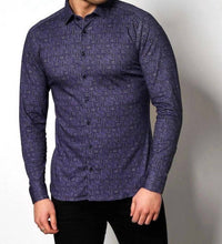 Desoto - Patterned Button Down Knit Shirt