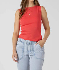 Dex - Asymmetrical Button Detail Tank Top