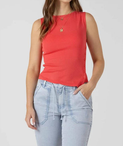 Dex - Asymmetrical Button Detail Tank Top