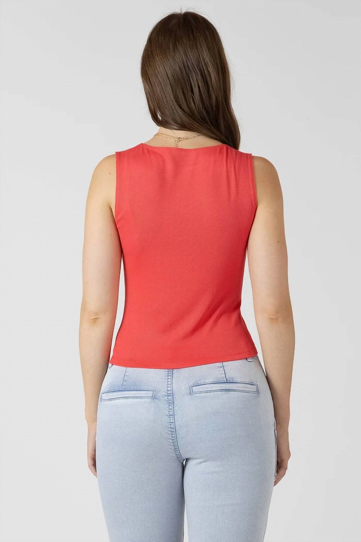 Dex - Asymmetrical Button Detail Tank Top