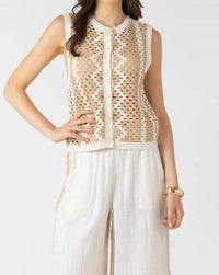 Dex - Button Back Sleeveless Sweater