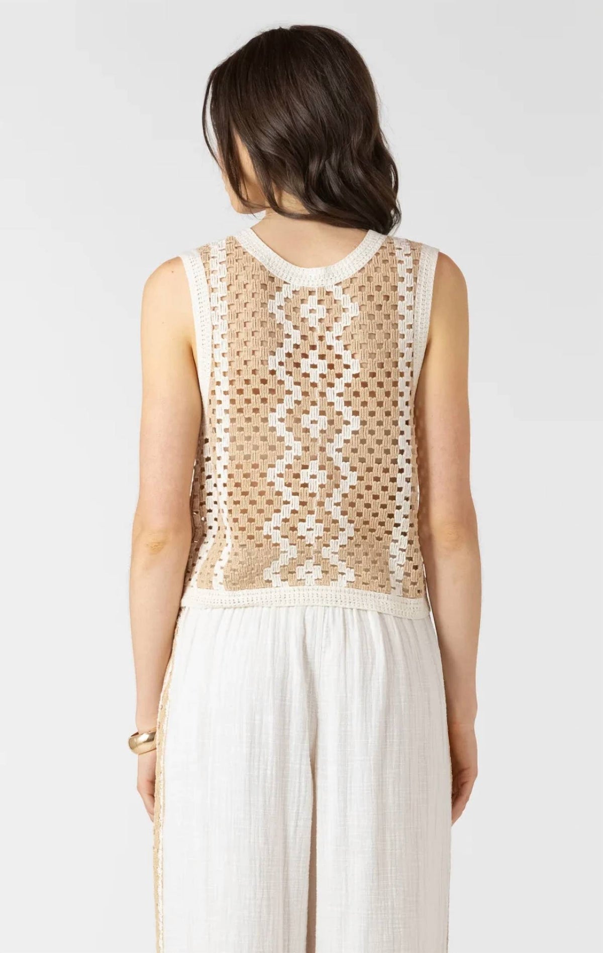 Dex - Button Back Sleeveless Sweater
