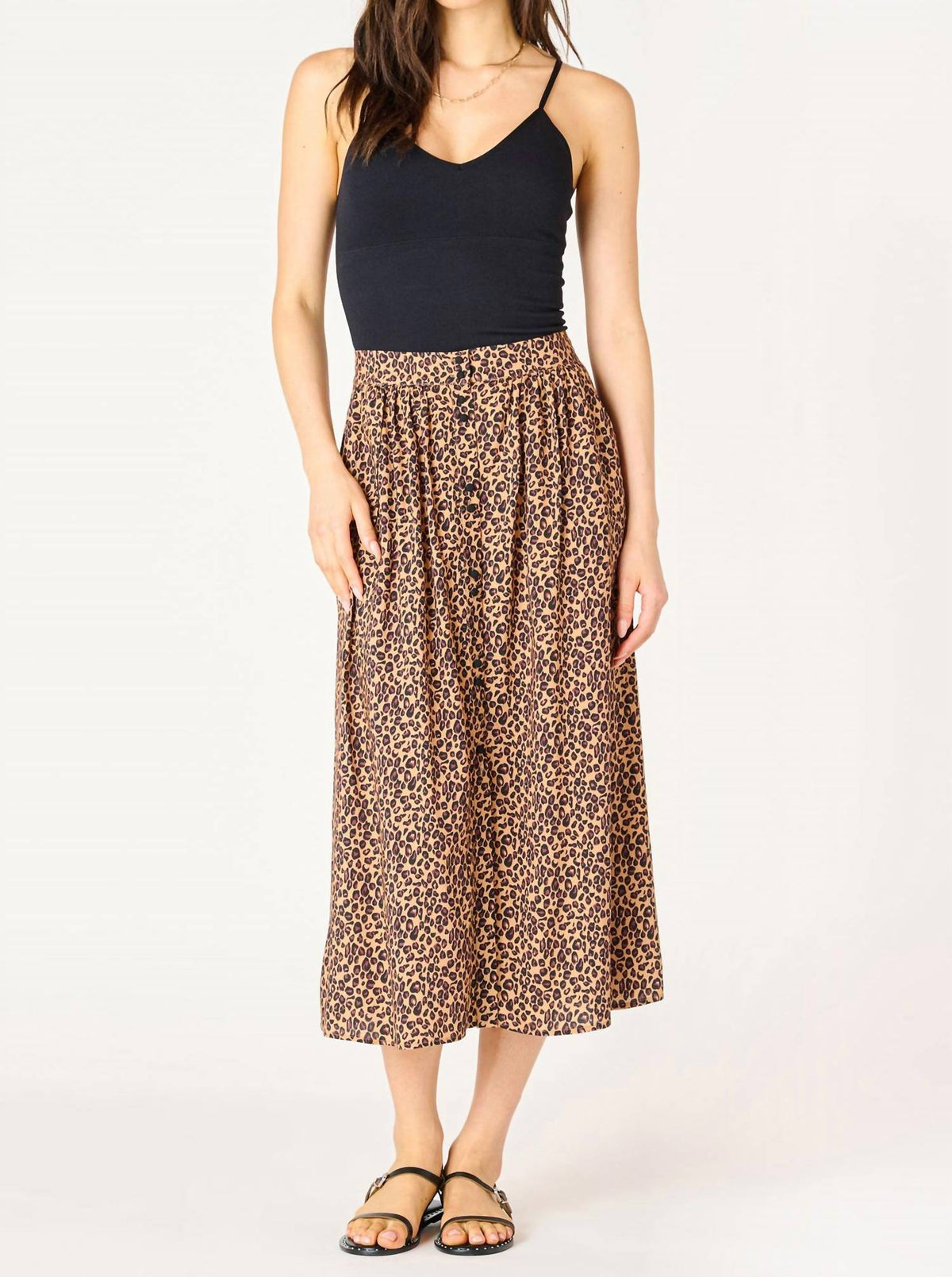 Dex Clothing - Leopard Midi Skirt