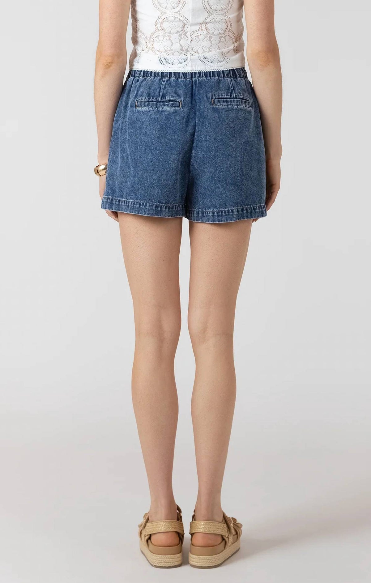 Dex - Drawstring Denim Short