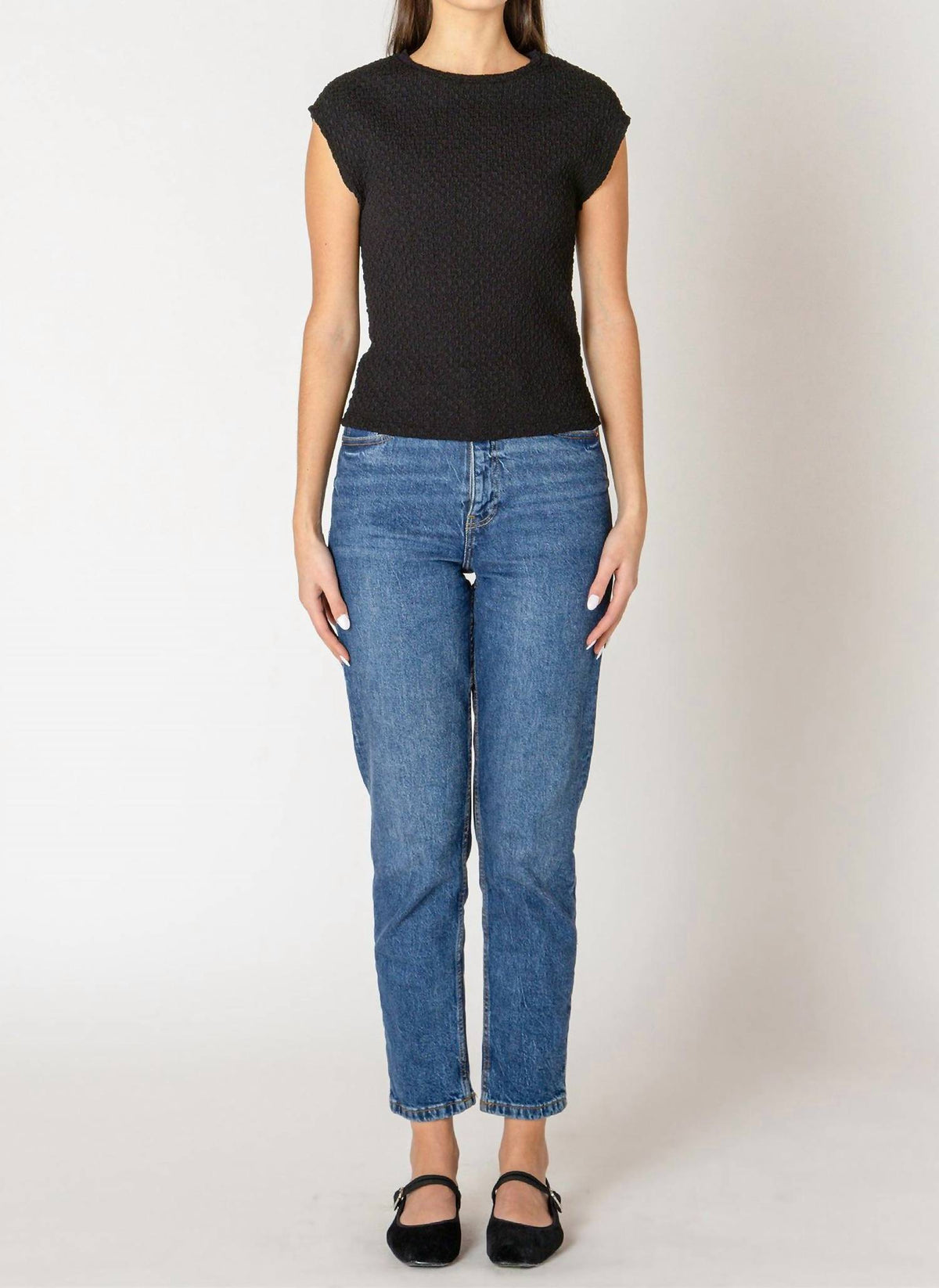 Dex - Drop Shoulder Textured Top