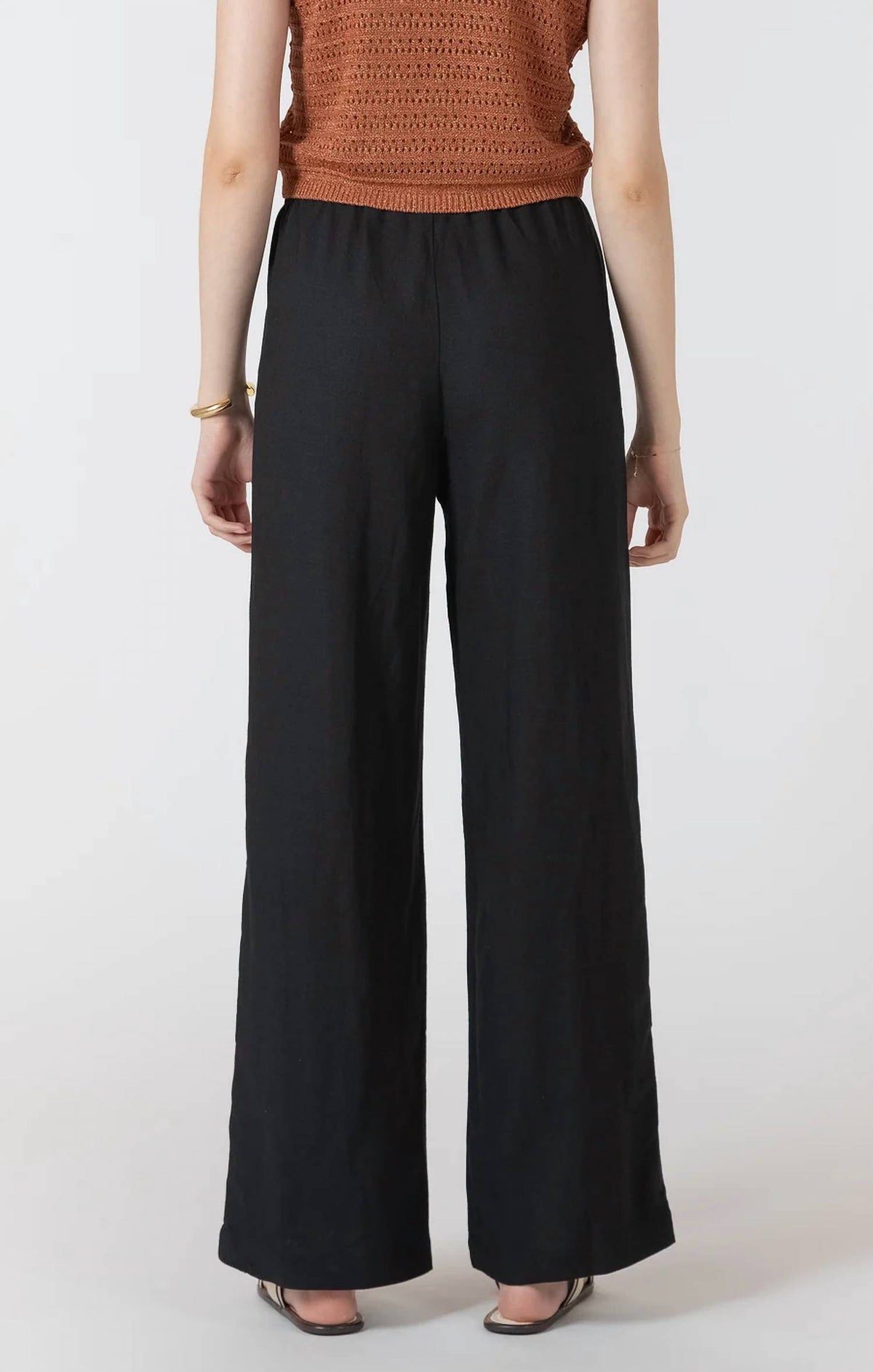 Dex - Elastic Waist Linen Pant