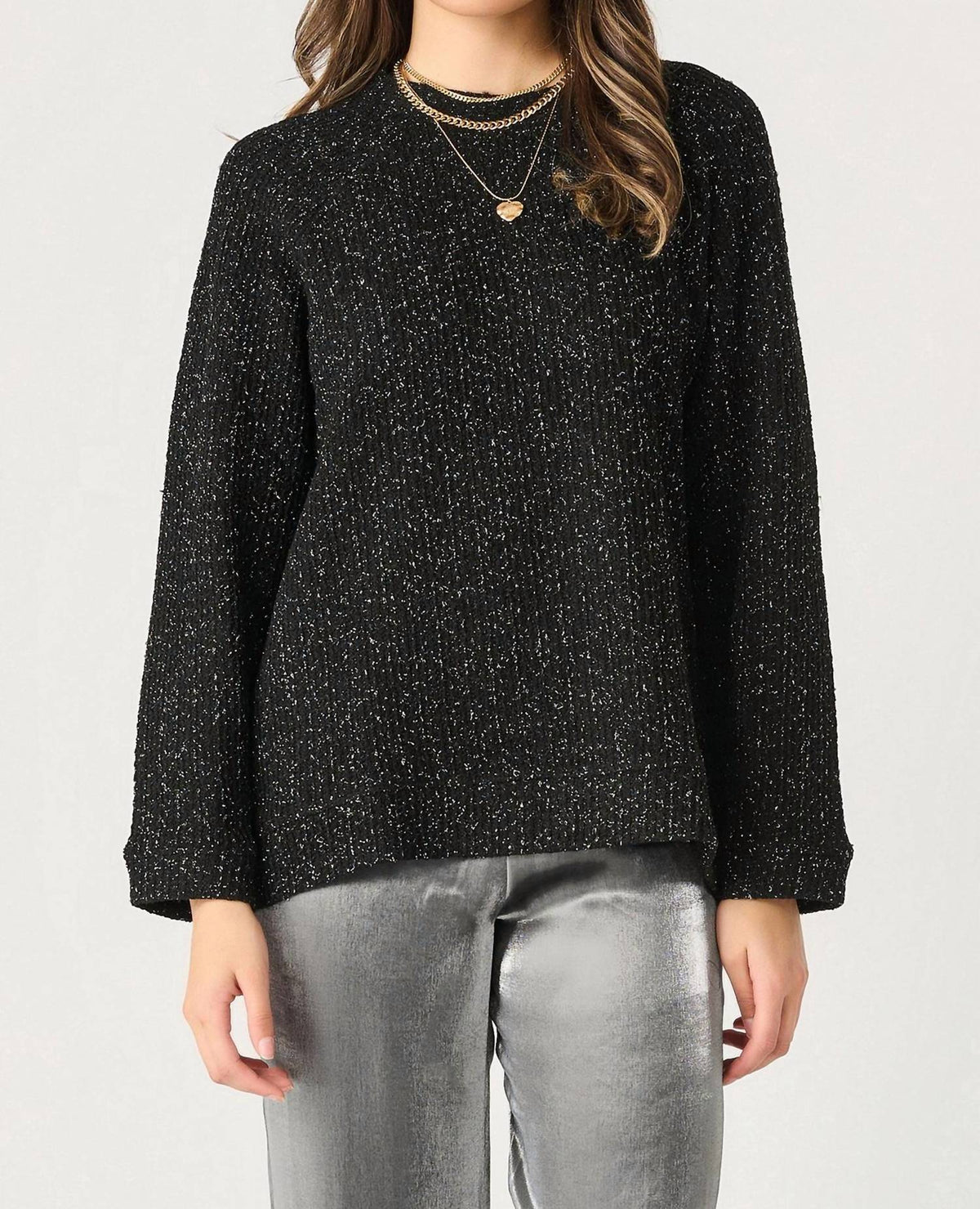 Dex - Glamorous Loose Fit Shimmer Top