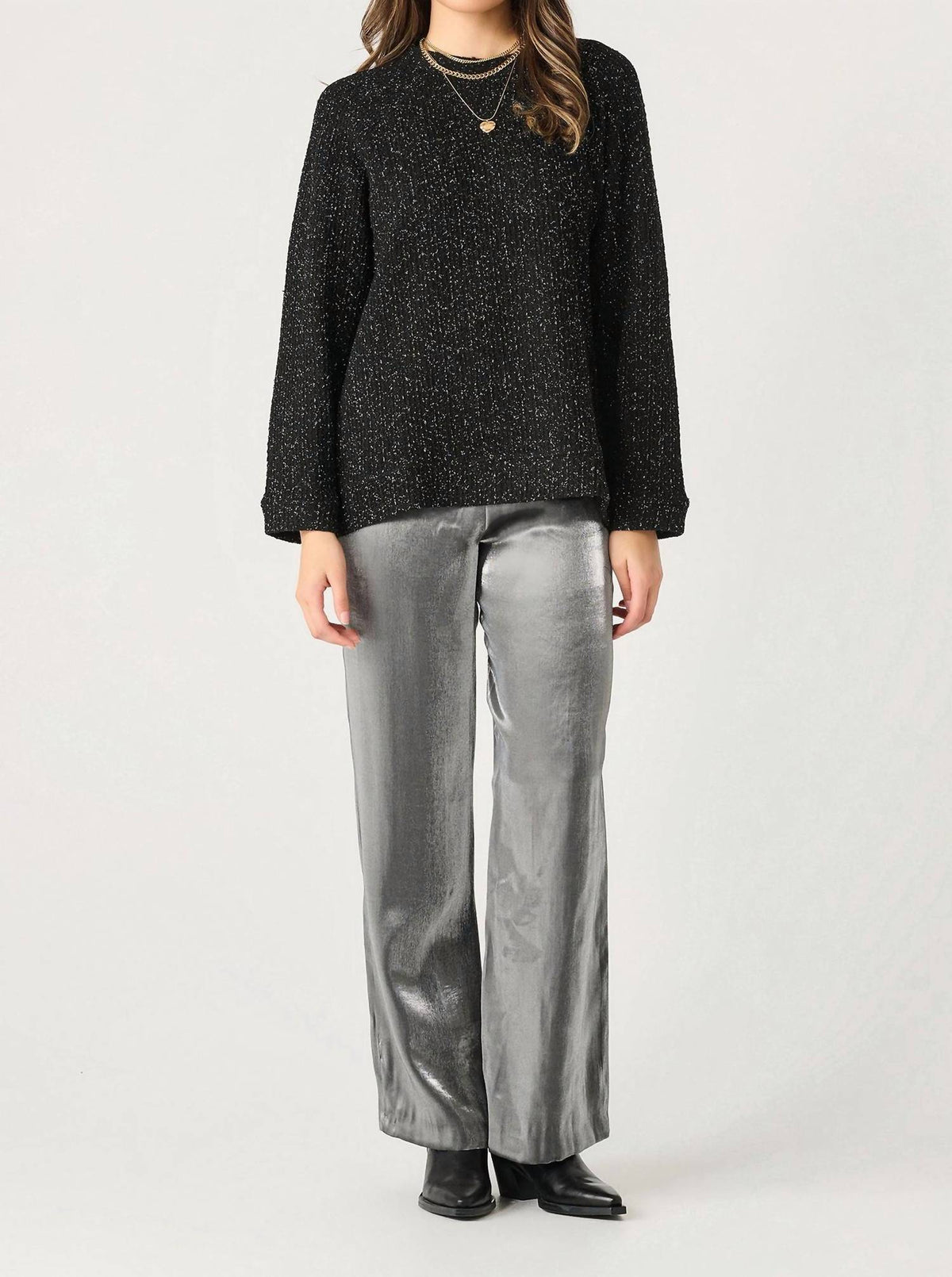 Dex - Glamorous Loose Fit Shimmer Top