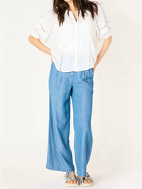 Dex - Lace Insert Blouse - blouses - clothing - cotton