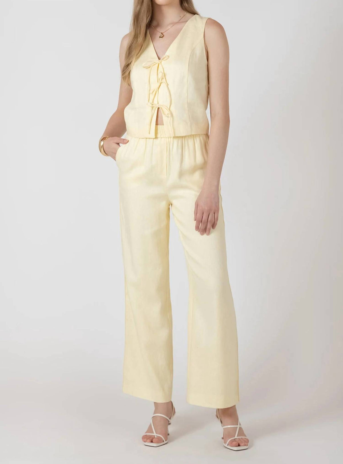 Dex - Lemon Linen Pant
