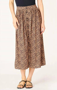 Dex - Leopard Button Front Skirt