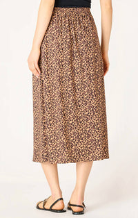 Dex - Leopard Button Front Skirt