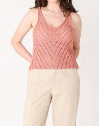 Dex - Open Weave Crochet Tank