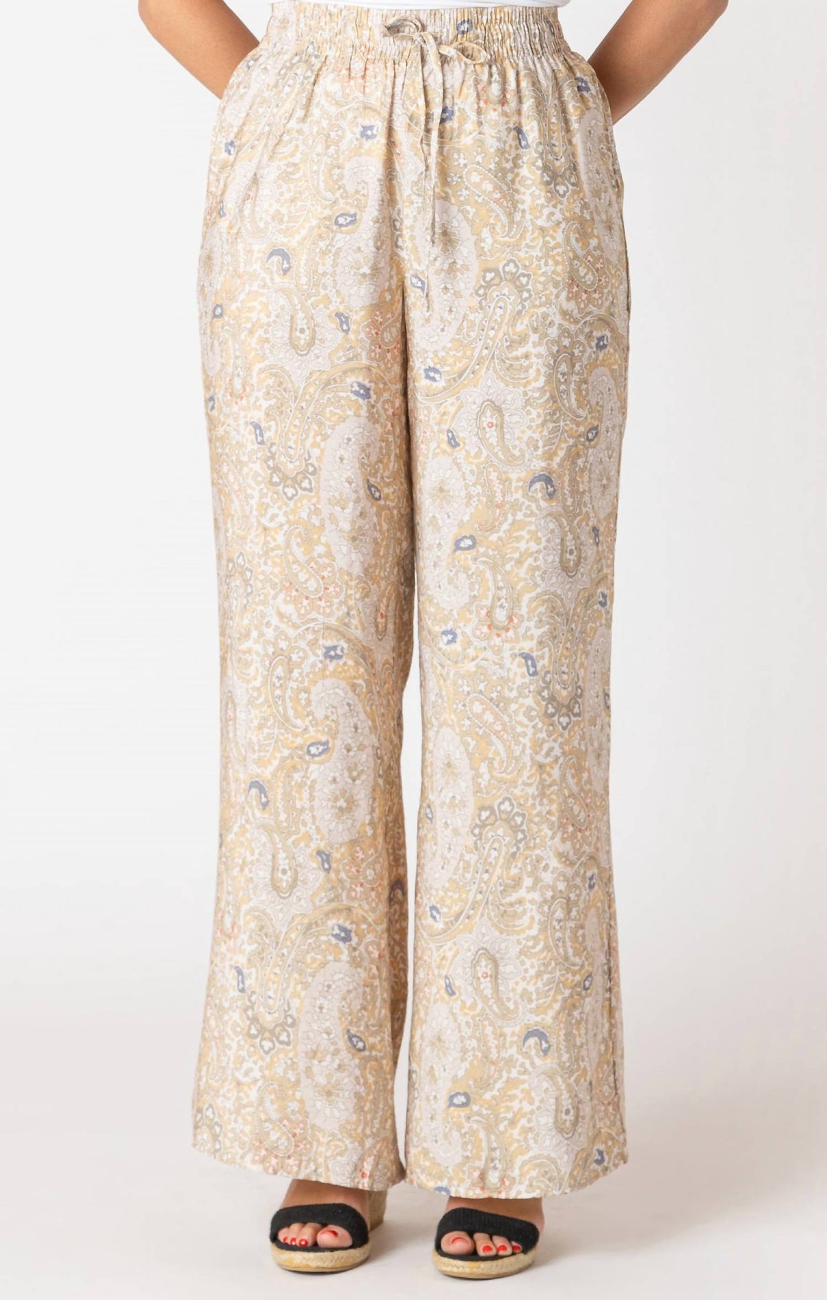 Dex - Spring Paisley Wide Leg Flowy Pants