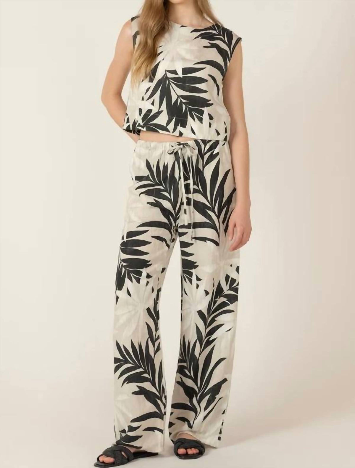 Dex - Wide Leg Drawstring Trousers