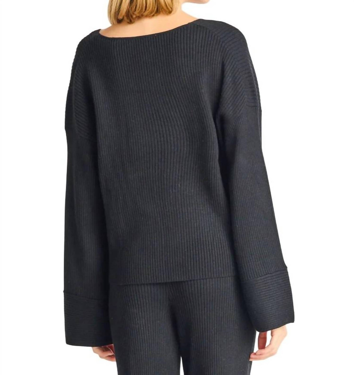 Dex - WIDE SLEEVE RIBBED SWEATER