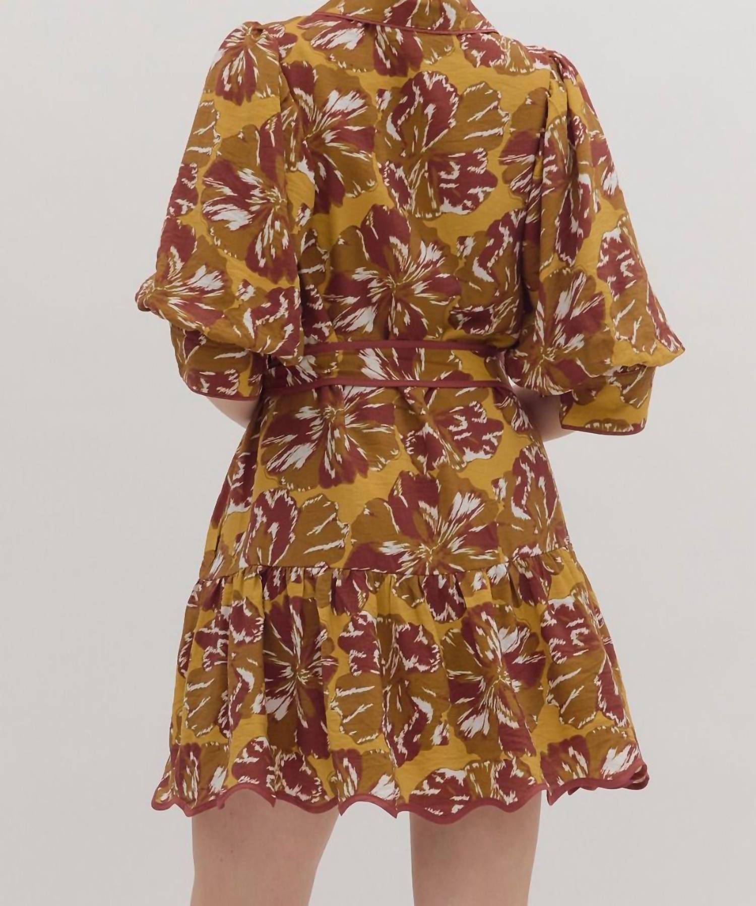 Entro - Elizabeth Taylor Tie Waist Mini Dress