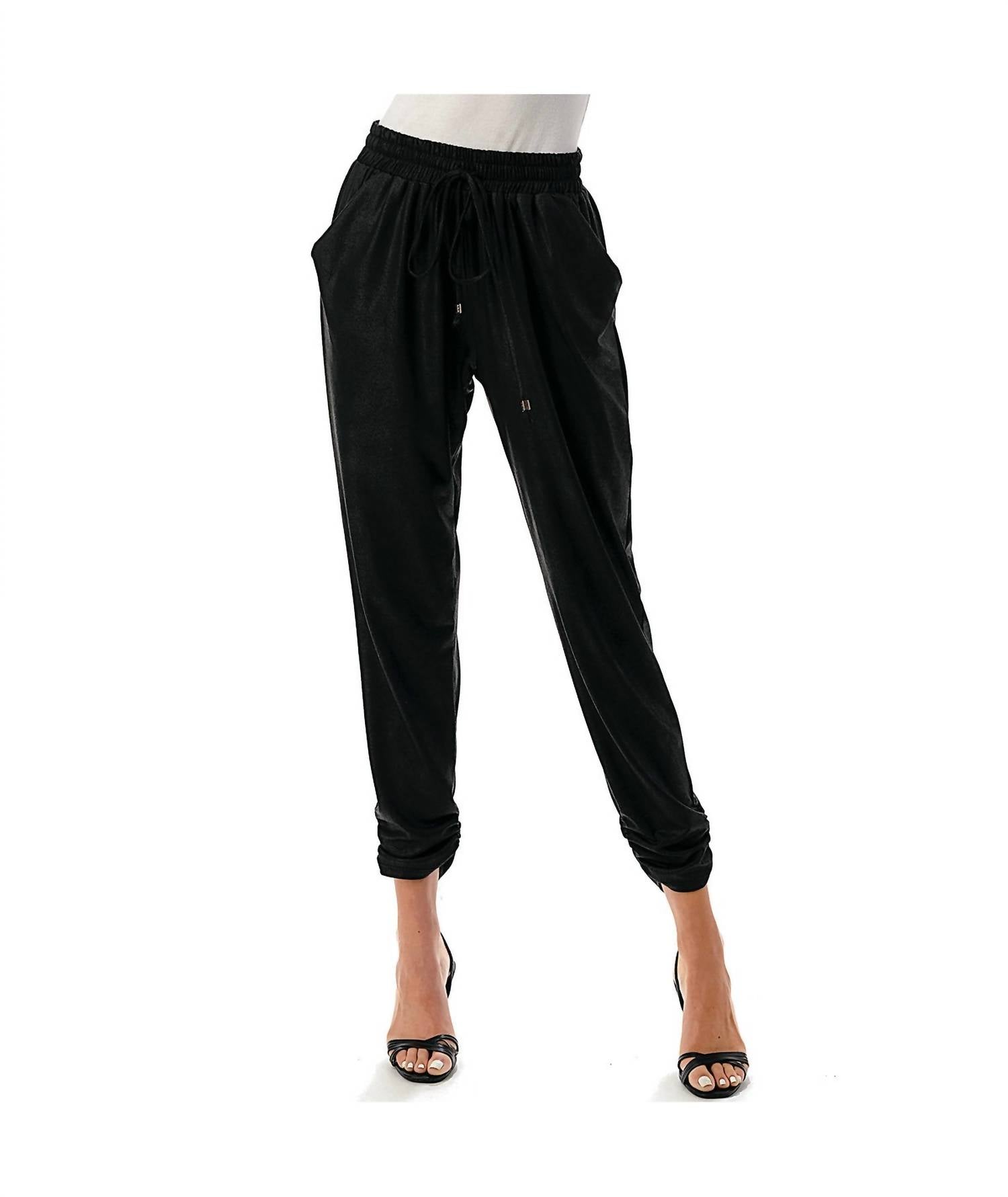 Ariella - Ruched Leather Jogger