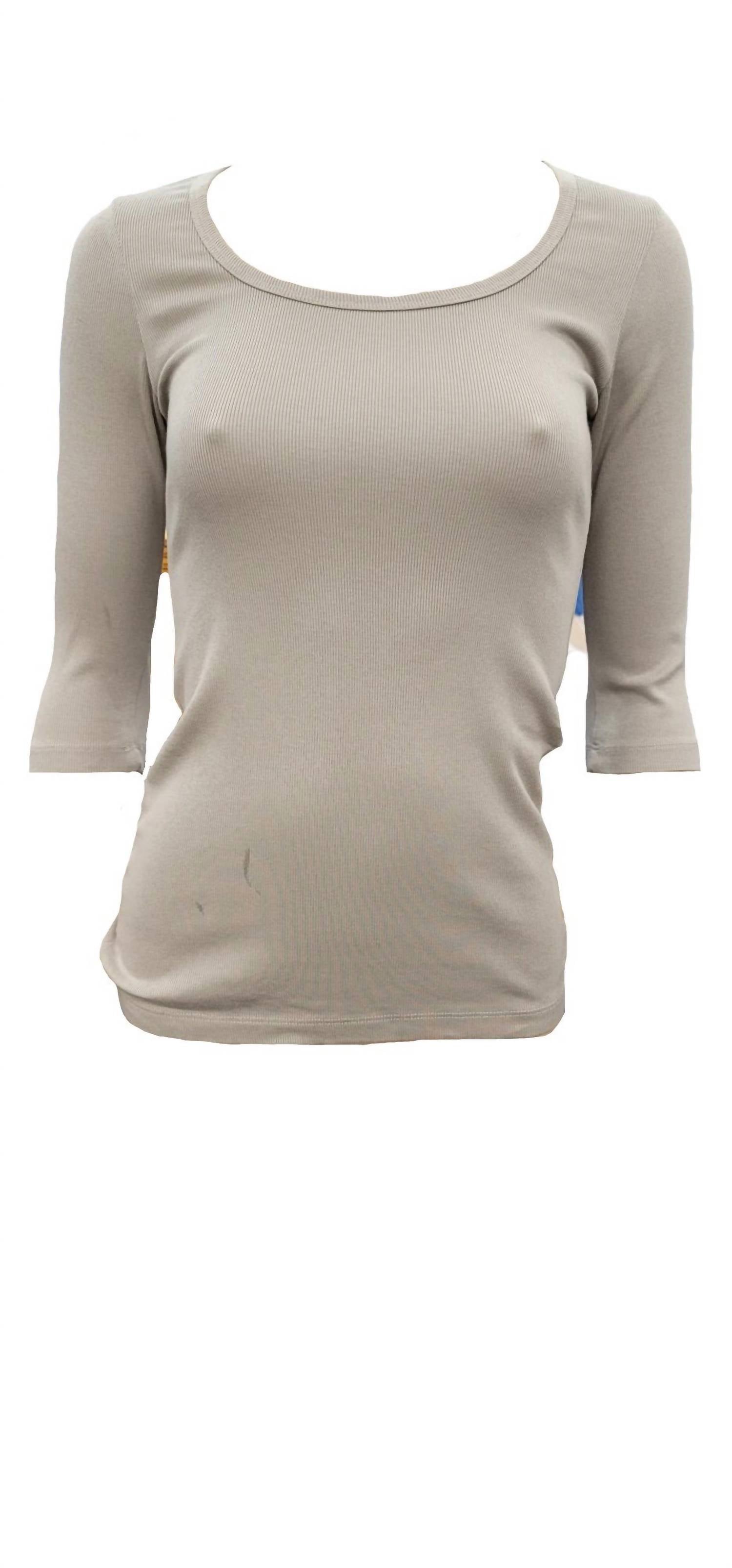 Norah 3-4 Sleeve Rib Tee