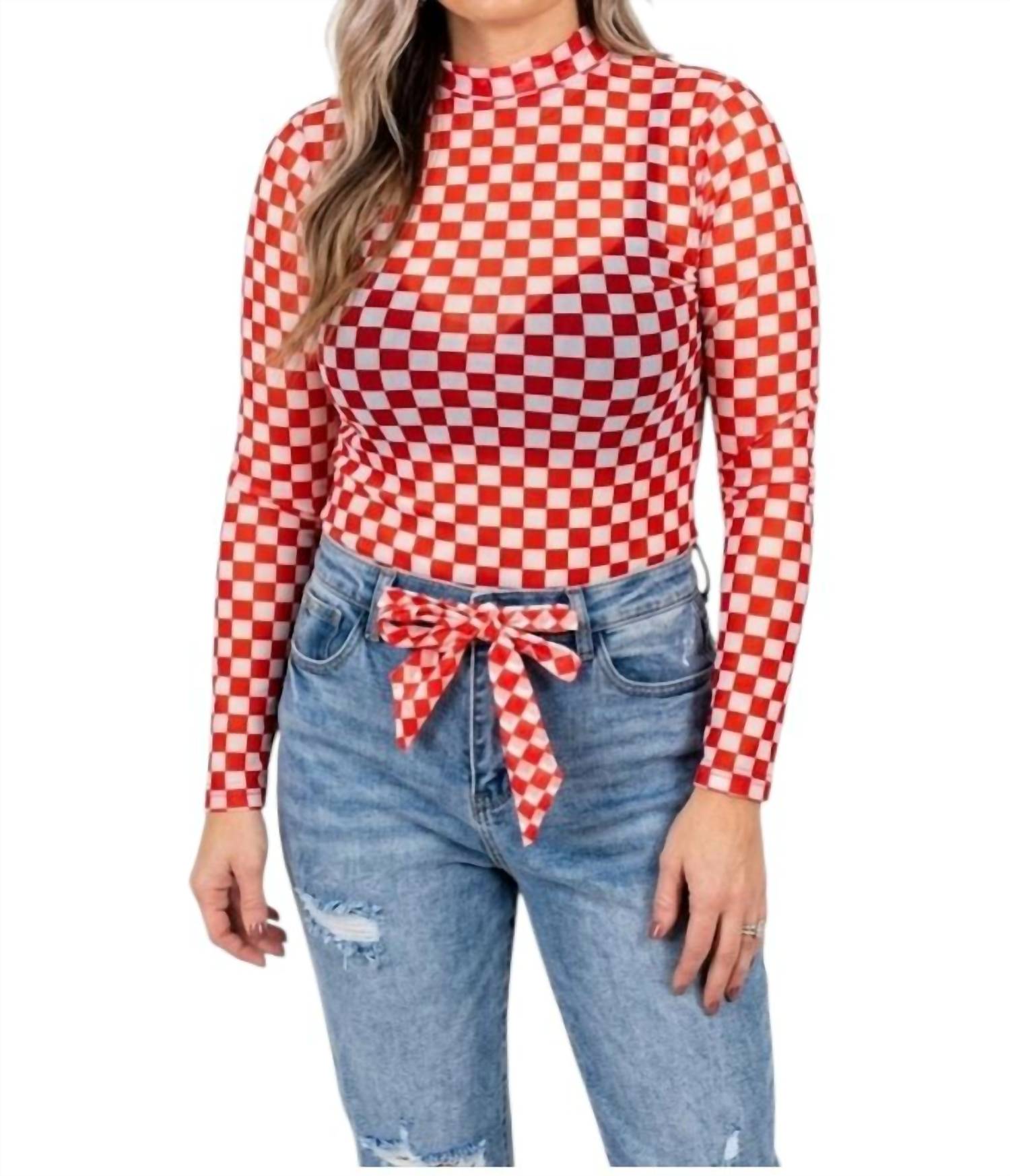 Sterling Kreek - Long Sleeve Checkered Top