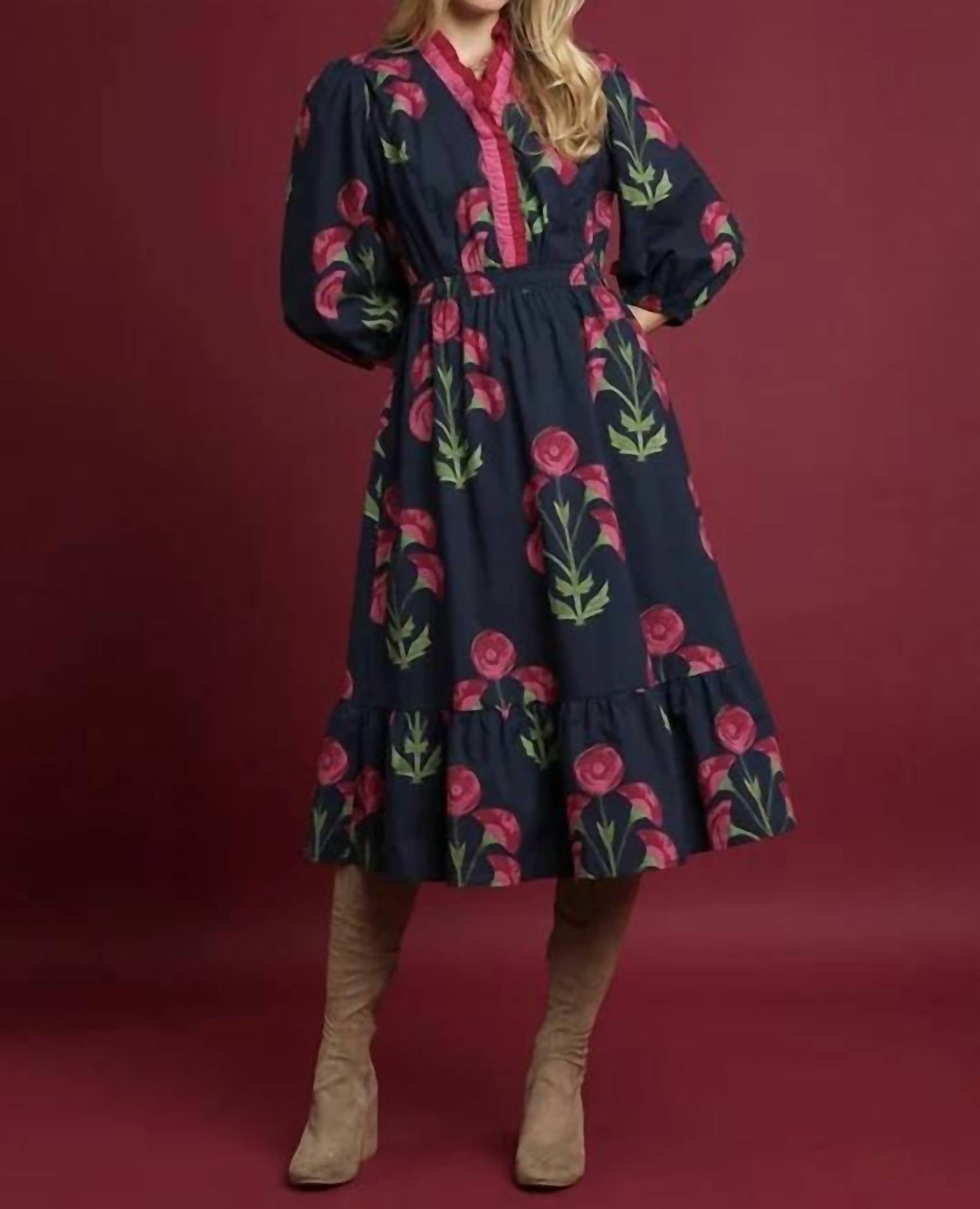Umgee - Floral Midi Dress