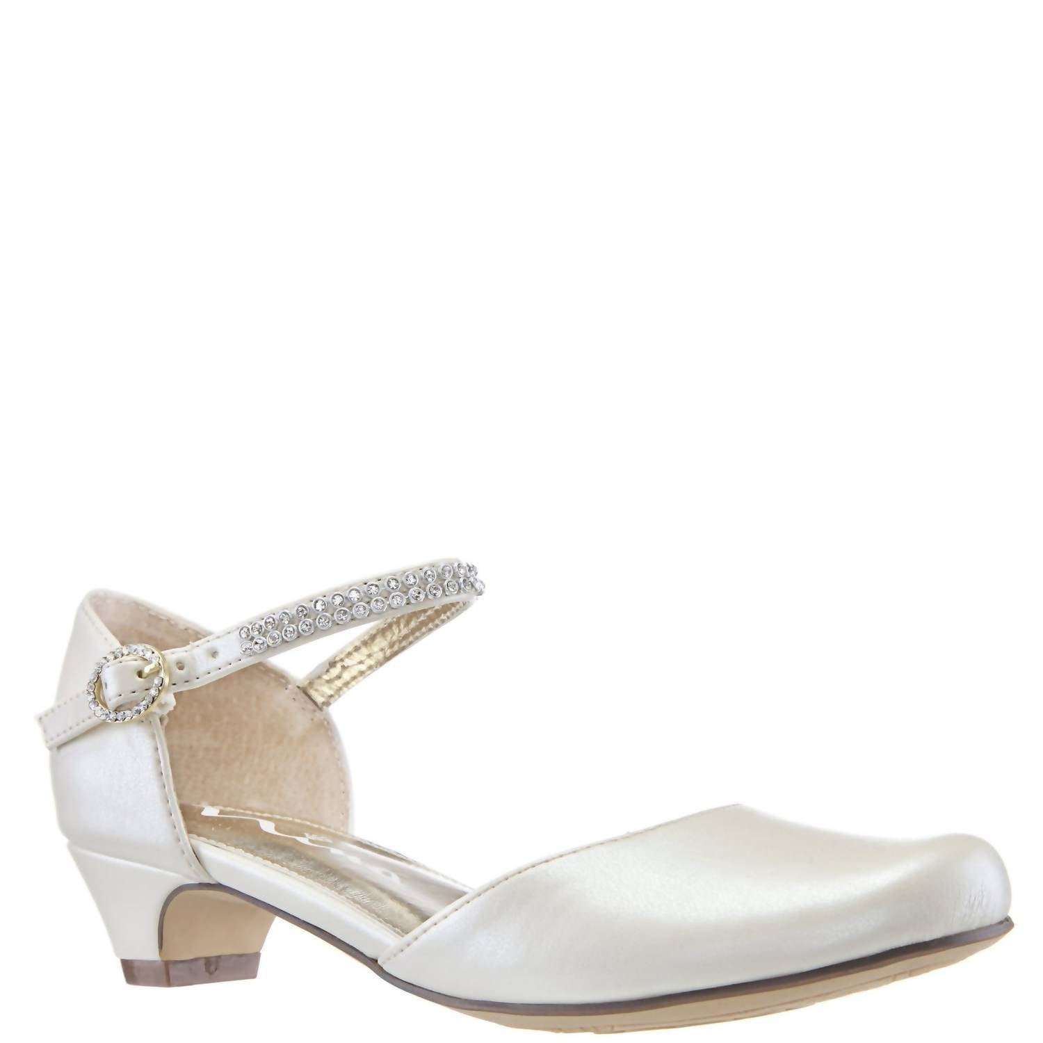 Nina Women's Cera Dress Shoes With Rhinestones in bone pearlized - women's heels