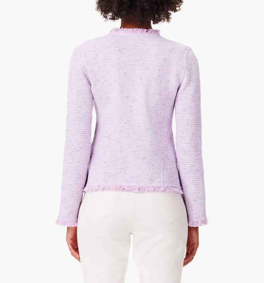 Nic + Zoe - Women's Fringe Mix Knit Pocket Jacket