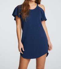 Chaser - Shirttail Cold Shoulder Mini Dress