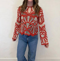 Forte - Crochet Floral Design Sweater