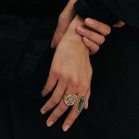 Tat2 Designs - Women's Labradorite Bora Ring