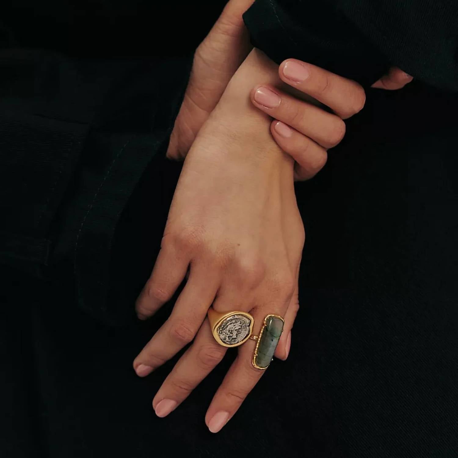 Tat2 Designs - Women's Labradorite Bora Ring