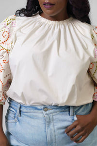 Emily Lovelock - Lilly 3/4 Sleeve Pullover Blouse - Plus
