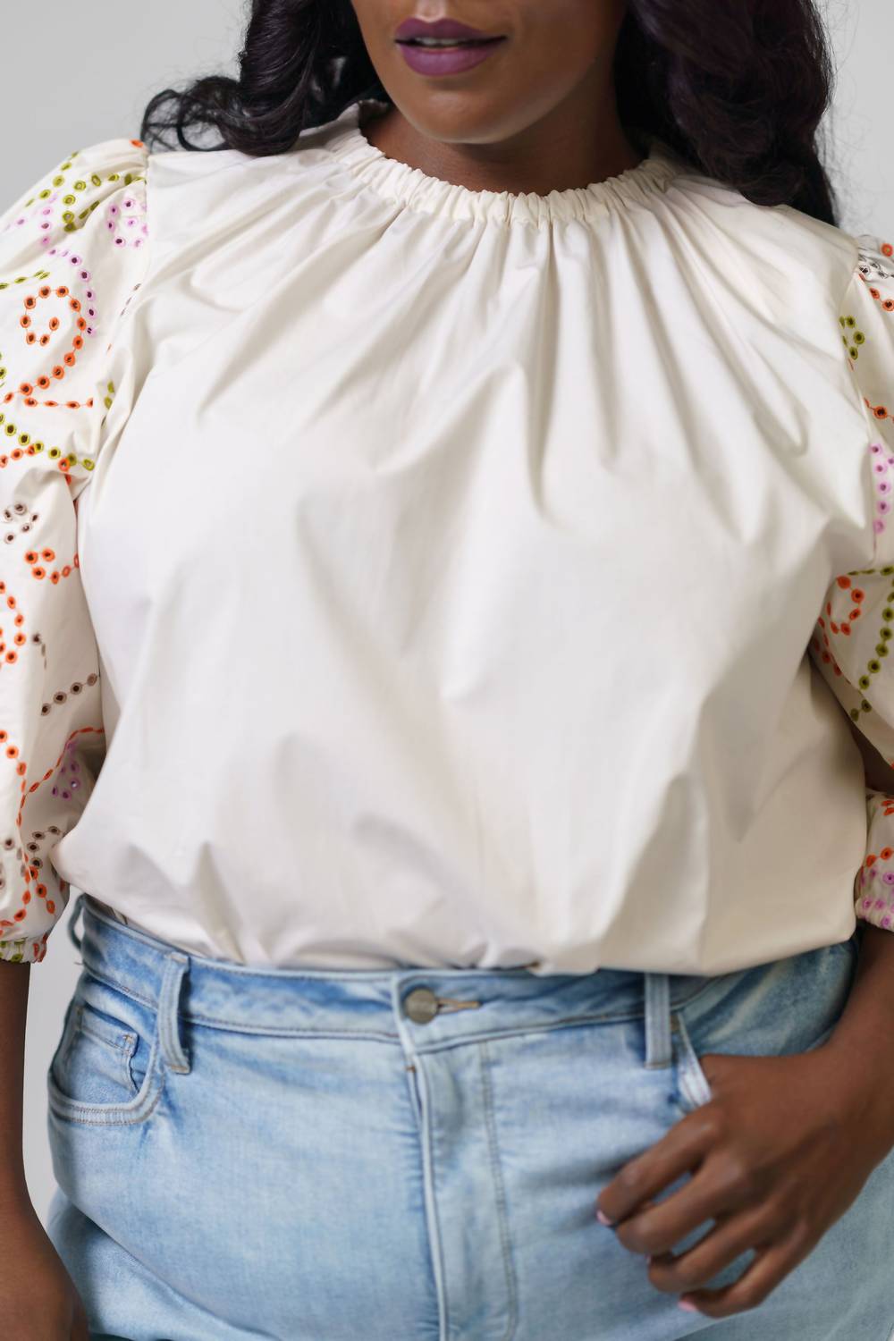 Emily Lovelock - Lilly 3/4 Sleeve Pullover Blouse - Plus