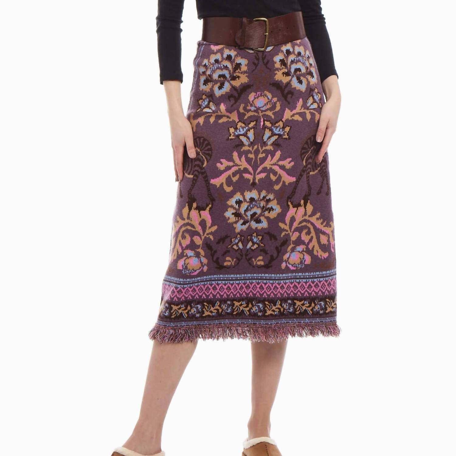 Patty Kim - Women's Camille Knit Fringe Skirt