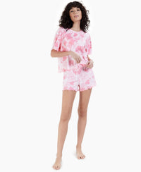 Jenni By Jennifer Moore - Lettuce-edge Pajama Shorts Set