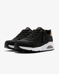 Skechers Girls Uno Gen1 Shoes in black rose gold - kids' sneaker - alternate view