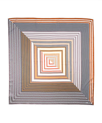 Echo - Stripe Vortex 35" Silk Square Scarf